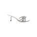 Rampage Heels: Slip On Stilleto Cocktail Silver Shoes - Women's Size 7 1/2 - Open Toe