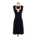 Tory Burch Casual Dress High Neck Sleeveless: Black Solid Dresses - Women's Size X-Small