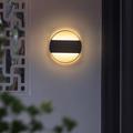 Led Outdoor Waterproof Wall Lights For Home, Glass Single Head 7W Double Head 14W Sand Black Outdoor Waterproof Modern,Suitable For Bathroom and Outdoor,Warm White IP65 85-265V