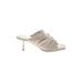 3.1 Phillip Lim Mule/Clog: Slip-on Kitten Heel Cocktail Ivory Solid Shoes - Women's Size 37 - Open Toe