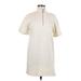 Nasty Gal Inc. Casual Dress - Mini Turtleneck Short sleeves: Ivory Print Dresses - New - Women's Size 8