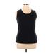 Croft & Barrow Sleeveless T-Shirt: Black Tops - Women's Size X-Large