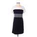 Joe Fresh Casual Dress - Shift: Gray Color Block Dresses - Women's Size Small