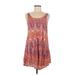 Angie Casual Dress - A-Line Scoop Neck Sleeveless: Orange Dresses - Women's Size Medium