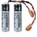 BATTEMALL (2-Pack) ER6V/3.6V 2400mAh Replacement Lithium Battery with Brown Plug for PLC Battery and M64 System silver(ER6VC119B ER6VC119A)