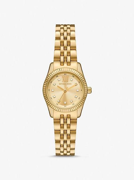 Lexington Three-hand Gold-tone Stainless Steel Watch - Metallic - Michael Kors Watches