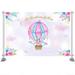 Hot Air Balloon Backdrop Adventure Baby Shower Birthday Party Decoration Watercolor Flower Backdrop Photoshoot Props