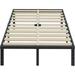 Popular California King Bed Frame 14 inches Tall 3 Inches Wide Wood Slats with 3500 Pounds Support for Foam Mattress No Box Spring Needed Underbed Storage Space Easy Assembly Noise Fre