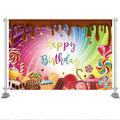 Chocolate Birthday Backdrop Sweet Candy Chocolate Birthday Party Decor Lollipop Cupcake Candyland Birthday Backdrops