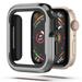 BandPlus Compatible with Aluminum Apple Watch Series9 Series8 Series7 Case 45mm Drop Resistant TPU Cover Protective Case Women Men Bumper Cover for Apple Watch 9/8/7 Case 45mm Garyblack