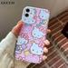 Sanrio Hello Kitty coque iphone Case For IPhone 13 12 11 pro max mini 7 8 plus se xs x xr cartoon female Aesthetic Trend Cover