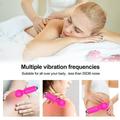 Mini Manual Waterproof Back Massagers Rechargeable Cordless Hand Wand Massager for Neck Shoulder Back Foot Muscle Body Massage Sport Recovery Rose Red