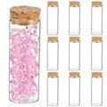 10 Pcs Key Fob Lip Gloss Glass Vials Jars Test Tube Clear Flat Test Tubes Glass Test Bottle Storage Bottle Liquid High Borosilicate