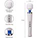 USB Charging 10 Speeds Powerful Hand held Wand Massager with Strong Vibration Personal Massager.White.