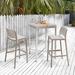Lagoon Rue Square 2 - Person 26.8" L Outdoor Standing Height Table Set Plastic in White | 26.8 W x 26.8 D in | Wayfair 17022BW8-27036BW8