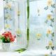 Rideaux Transparents Blancs, 80 x 200cm Rideaux Voilages Floral à Rideaux de Levage de Tulle de
