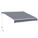 Outsunny Polyester Cover Retractable Patio Awning Polyester in Gray | 141.7 W x 96.5 D in | Wayfair 840-150V00CG