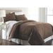 White Noise Micro Flannel® Reversible Comforter Set Polyester/Polyfill/Microfiber/Flannel in Brown | Queen Comforter + 2 Standard Shams | Wayfair