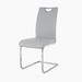 Ivy Bronx Kinsely Metal Back Side Chair Dining Chair Faux Leather/Upholstered/Metal in Gray | 38.1 H x 16.5 W x 22.6 D in | Wayfair