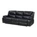 Latitude Run® Upholstered Motion Reclining Sofa Faux Leather in Black | 38.5 H x 85.1 W x 38.65 D in | Wayfair 7609E0AF43B6473DA3F7ECAF3F595ECA