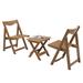 Red Barrel Studio® Crosston Rectangular 19.68" L x 15.75" W Outdoor Restaurant Table Sets Plastic in Brown | 18.7 H x 19.68 W x 15.75 D in | Wayfair