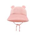 Baby Bucket Hat Solid Color Fisherman Cap Sun Hat with Ear Decors