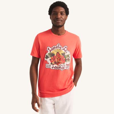 Nautica Men's Lonely Lei Lounge Graphic T-Shirt 610 (Glory Red), XS