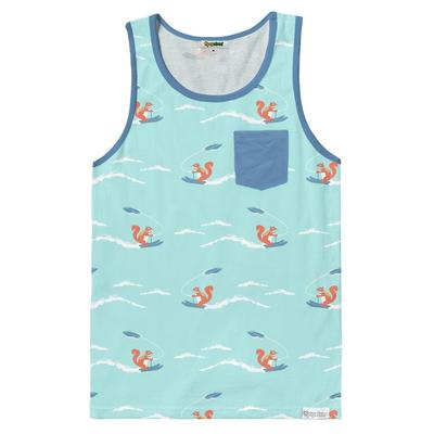 Men's Squirrel on Water Skis Tank Top