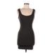 Signature 8 Casual Dress - Mini Scoop Neck Sleeveless: Black Solid Dresses - New - Women's Size Medium