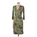 Gap Casual Dress - Sheath V-Neck 3/4 sleeves: Green Dresses - Women's Size Medium