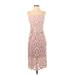 Bardot Casual Dress - Sheath Square Sleeveless: Pink Solid Dresses - Women's Size 6