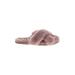 Lands' End Sandals: Slip On Stacked Heel Indoor Pink Solid Shoes - Women's Size 9 - Round Toe