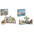 LEGO Friends Heartlake City Kaufhaus, Puppenhaus-Spielzeug für Mädchen und Jungen & Friends Strand-Erlebnispark, Kirmes-Set mit Technic-Elementen, Delfin