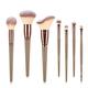 JHNNMS Makeup Brushes Set Face Eyes Make Up Brush Eyelash Eyeshadow Eyebrow Eyeliner Foundation Powder Blush Highlight Lips Brush (Color : Rosso)