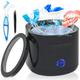 Ultrasonic Cleaner Retainer Cleaning Machine: 42kHz Ultra Sonic Denture Cleaner - 180ML Portable Dental Cleaning Pod for Aligner Braces Mouth Guard