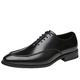 Ninepointninetynine Formal Dress Shoes for Men Lace Up Apron Toe Burnished Toe Shoes Vegan Leather Non Slip Anti-Slip Low Top Party (Color : Black, Size : 6 UK)