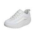 Aerosoft Walker Comfort lace-up Shoe Ladies Men's Memory Foam Removable Footbed (White, UK Footwear Size System, Adult, Men, Numeric, Medium, 10)