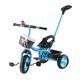 Kcabrtet with Parent Steering Push Handle for Kids Push Trike, Toddler Bike with Removable Pedals, Adjustables Seat and Handle(Blue)