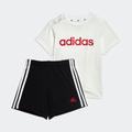 Trainingsanzug ADIDAS SPORTSWEAR "I LIN CO T SET" Gr. 68, rot (white, better scarlet) Kinder Sportanzüge Trainingsanzüge