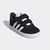 Klettschuh ADIDAS SPORTSWEAR "VL COURT 3.0", Gr. 26, schwarz-weiß (core schwarz, cloud weiß, core schwarz), Leder, Synthetik, sportlich, Schuhe, für Kinder, inspiriert vom Design des adidas samba