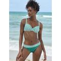 Bügel-Bikini JETTE Gr. 40, Cup C, grün (grün, weiß) Damen Bikini-Sets Ocean Blue
