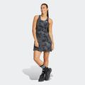 Shirtkleid ADIDAS SPORTSWEAR "W AOP DRESS" Gr. XS, N-Gr, grau (grey five, carbon, black) Damen Kleider Freizeitkleider