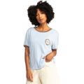 T-Shirt QUIKSILVER "UNI RINGER TEE" Gr. XL, blau (skyway) Damen Shirts Jersey