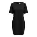 Minikleid ONLY "ONLPEACH 2/4 TAILORED DRESS CC TLR" Gr. 40 (L), N-Gr, schwarz (black detail:silver button) Damen Kleider Minikleider