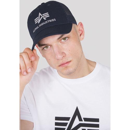 "Trucker Cap ALPHA INDUSTRIES ""Basic Cap"" Gr. 1, blau (rep blue) Damen Caps Trucker"