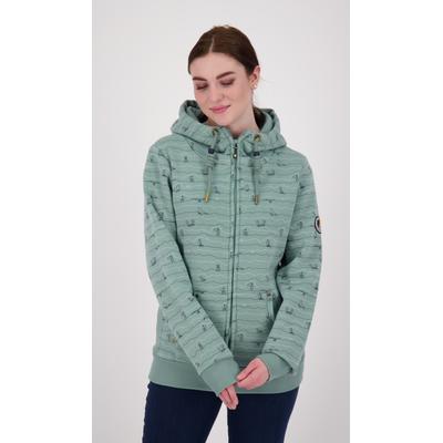 Kapuzensweatshirt DEPROC ACTIVE "ANKERGLUTWELLE", Damen, Gr. 34 (XS), grau, 60% Baumwolle; 40% Polyester, casual, bequem, Langarm angesetztes Bündchen, Sweatshirts, Auch in Großen Größen erhältlich Image