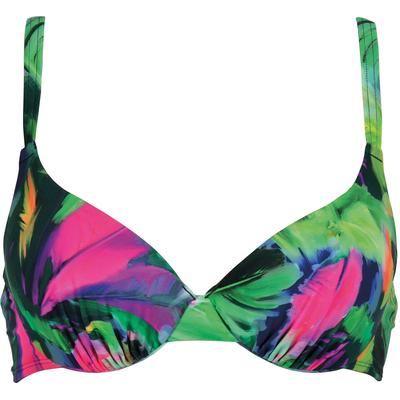 Bügel-Bikini-Top NATURANA "Bora Bora Beach", Damen, Gr. 42, Cup B, bunt (navy, grün, pink), Obermaterial: 80% Polyamid, 20% Elasthan. Futter: 100% Polyester. Cups: 100% Polyester, floral, elegant, Bikini-Oberteile Bügel-Bikini, mit floralem... Image