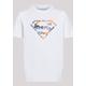 Kurzarmshirt F4NT4STIC "Kinder Superman Floral Logo 2 with Kids Basic Tee" Gr. 122/128, weiß (white) Jungen Shirts T-Shirts