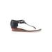 Lucky Brand Sandals: Black Print Shoes - Women's Size 8 1/2 - Almond Toe