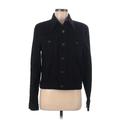 CALVIN KLEIN JEANS Denim Jacket: Short Black Print Jackets & Outerwear - Women's Size 8